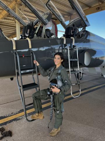 A photo of a US Air Force pilot-in-training.